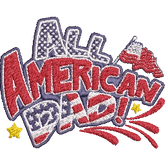 All-American-Dad-USA-Flag - Embroidery Design - FineryEmbroidery